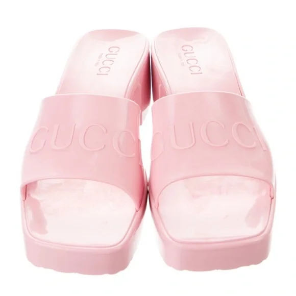 Gucci Pink Slide Sandals